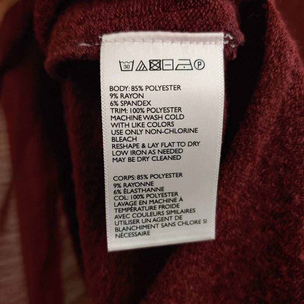 Urban Outfitters Hannah Sweater Top Burgundy XS Pullover - Picture 4 of 5